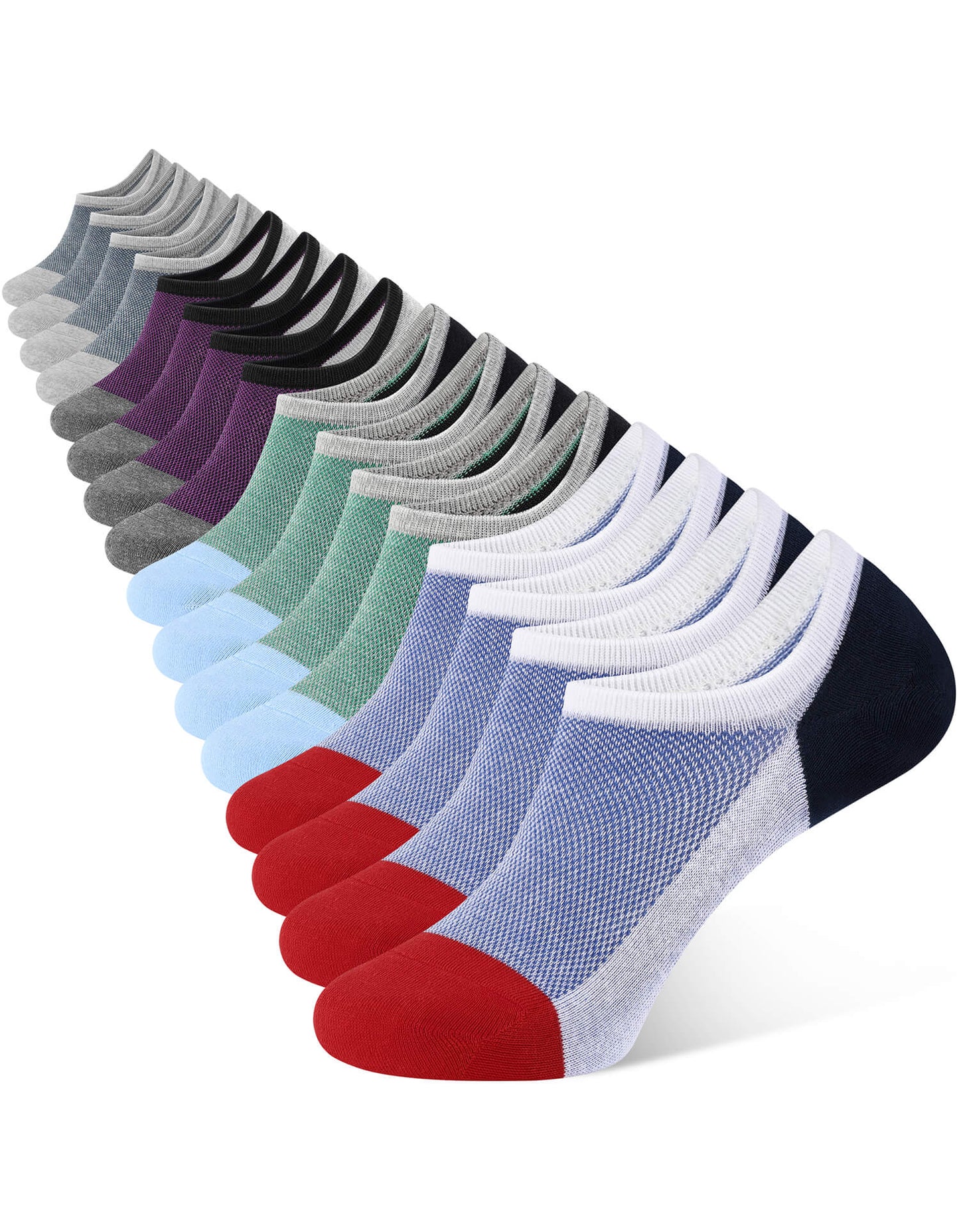 Unisex Everyday Colorful No Show Socks