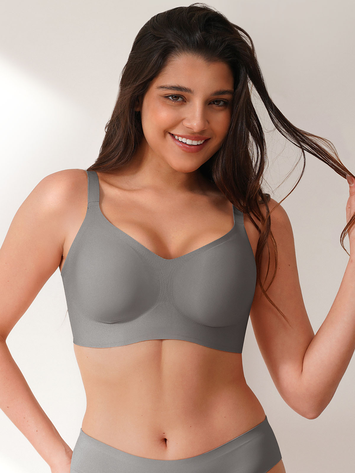 Everyday Wireless Seamless Bra Grey