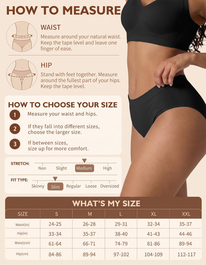 Women's Bamboo-Soft Seamless Comfort Panties