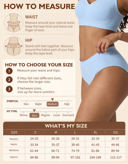 Women's Bamboo-Soft Seamless Comfort Panties