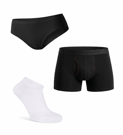 CloseMate Couples Essentials: Seamless Bra, Trunks & Socks Bundle