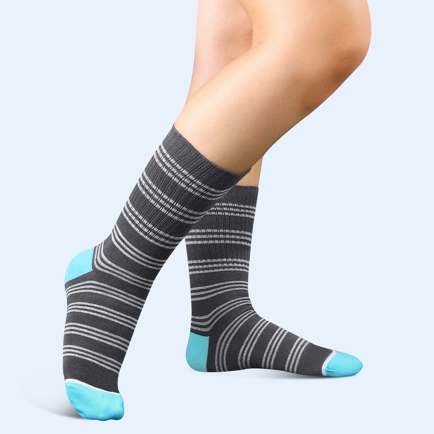 Closemate 6 Pairs Strip Fashion Crew Sport Socks