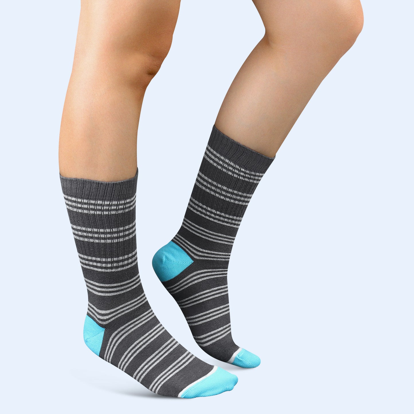 Closemate 6 Pairs Strip Fashion Crew Sport Socks