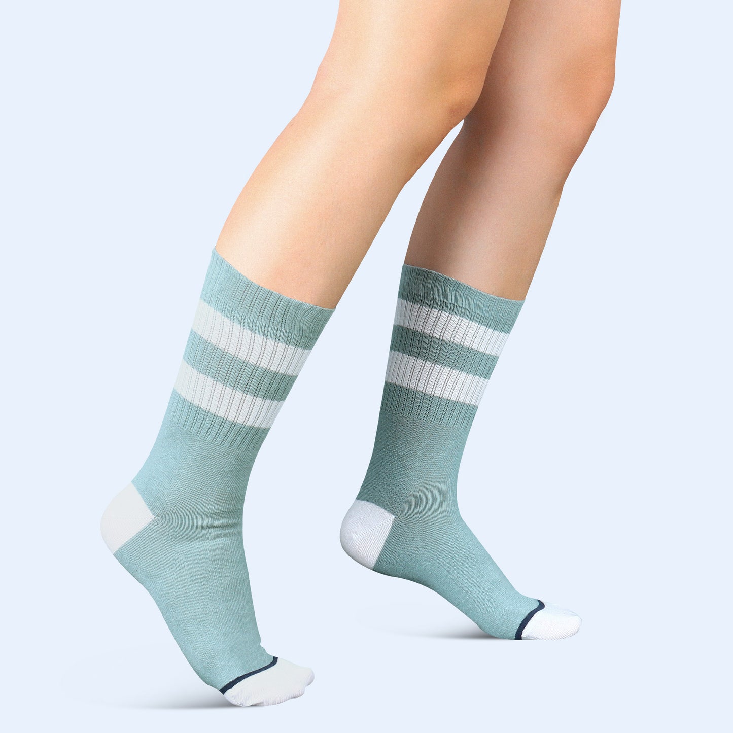 Closemate 6 Pairs Strip Fashion Sport Crew Socks