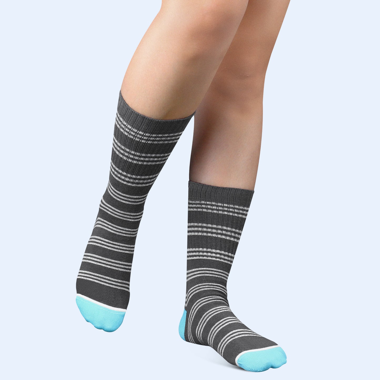 Closemate 6 Pairs Strip Fashion Crew Sport Socks