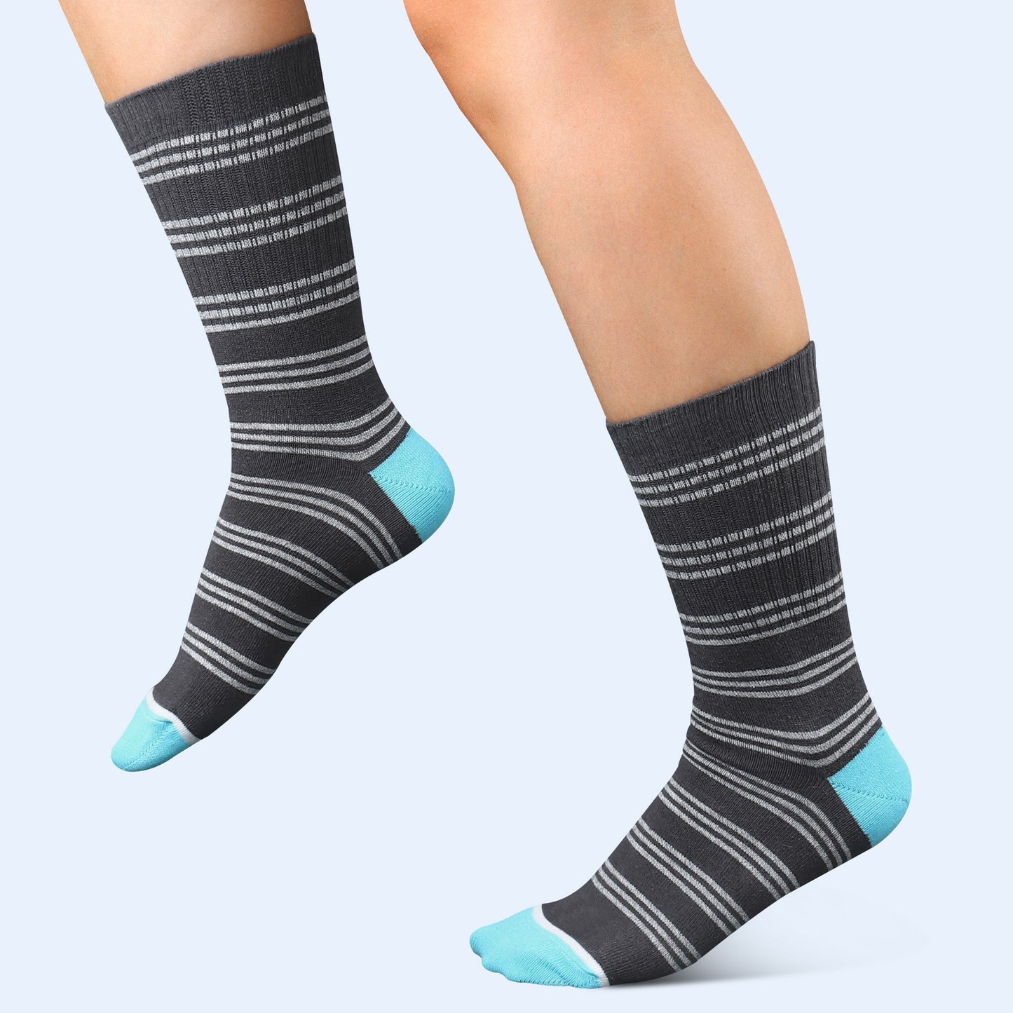 Closemate 6 Pairs Strip Fashion Crew Sport Socks